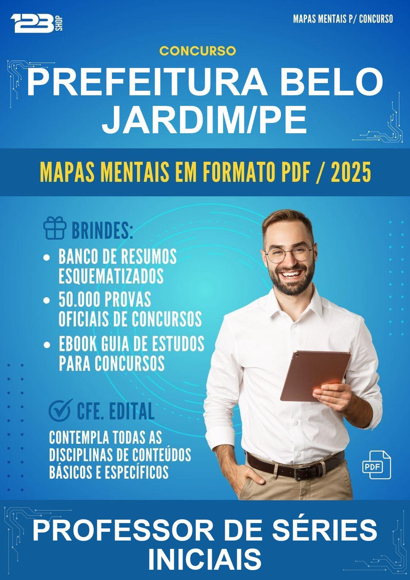 Mapas Mentais para o Concurso Prefeitura Belo Jardim/PE para Professor de Séries Iniciais