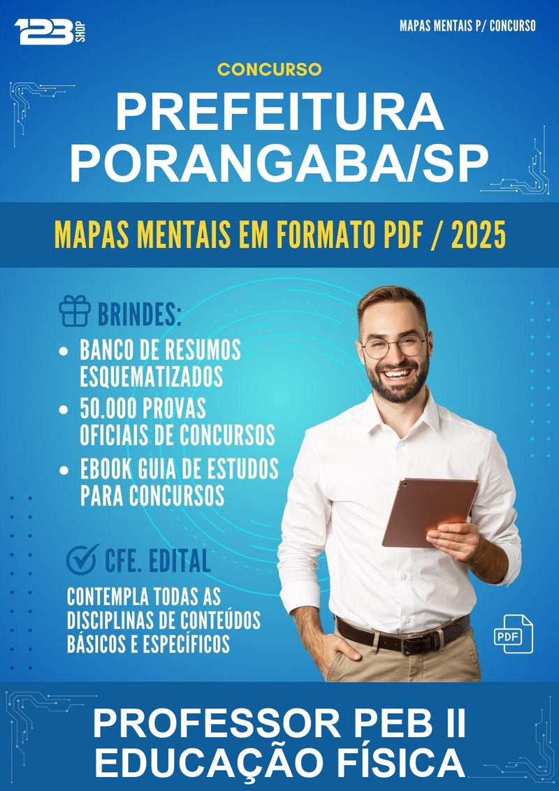 Mapas Mentais para o Concurso Prefeitura Porangaba/SP para Professor Peb Ii Educação Física