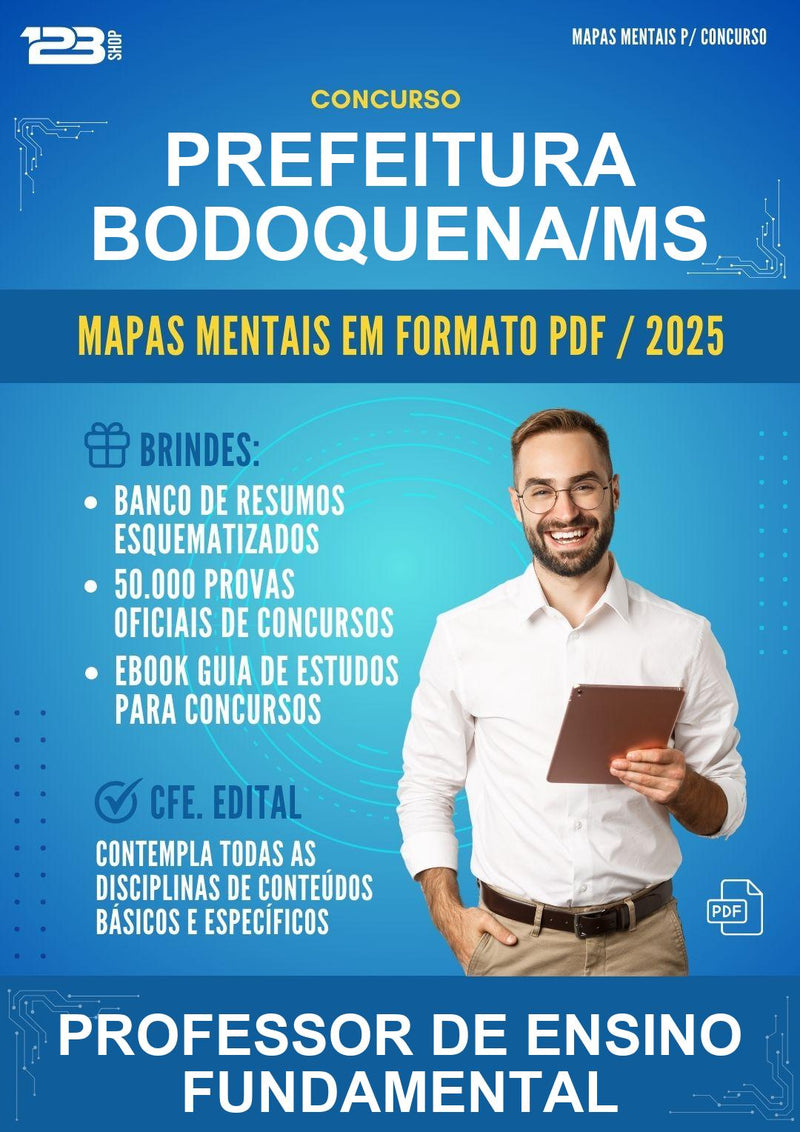Mapas Mentais para o Concurso Prefeitura Bodoquena/MS para Professor de Ensino Fundamental