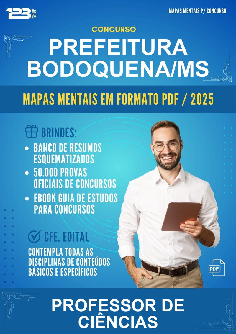 Mapas Mentais para o Concurso Prefeitura Bodoquena/MS para Professor de Ciências