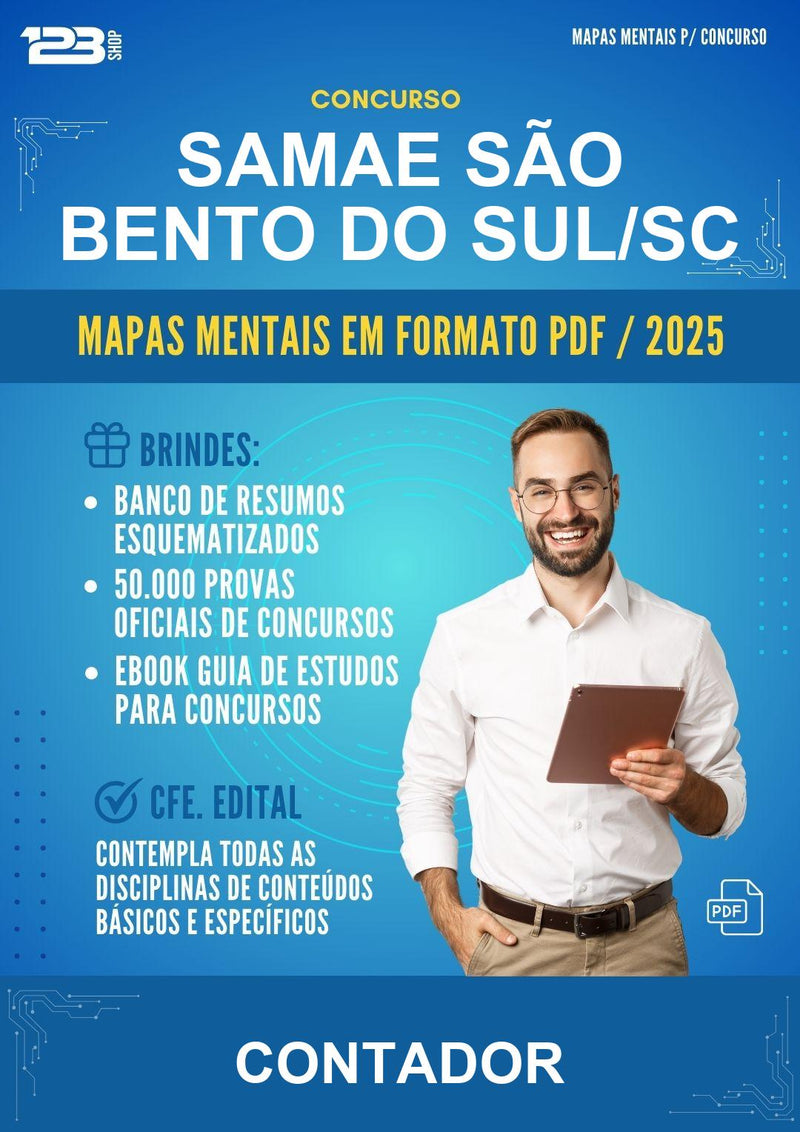 Mapas Mentais para o Concurso Samae São Bento do Sul/SC para Contador