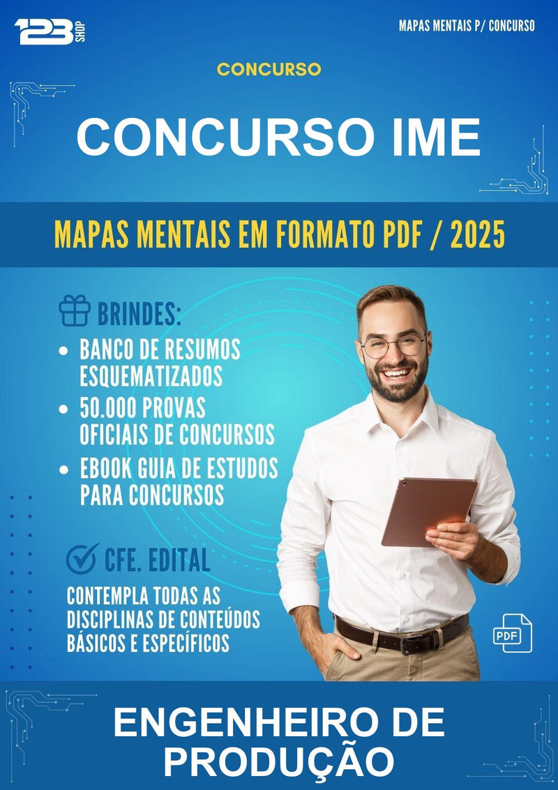 Mapas Mentais para o Concurso Ime para Engenheiro de Produção