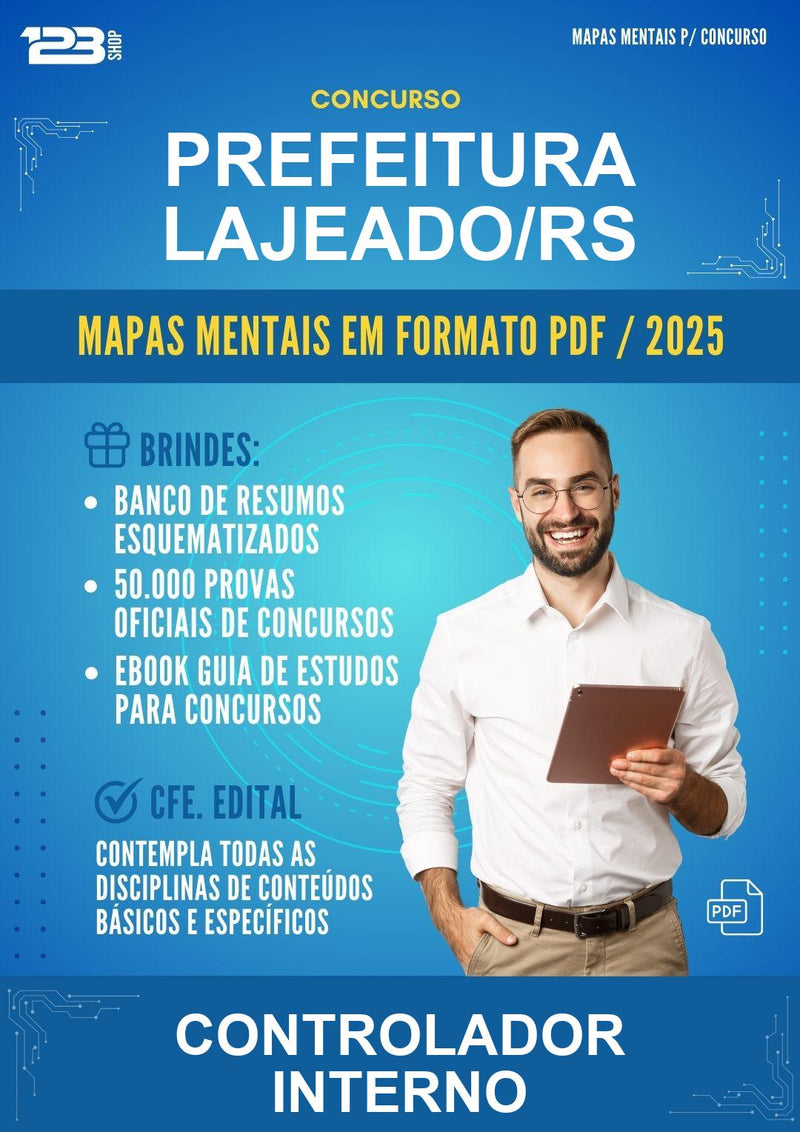 Mapas Mentais para o Concurso Prefeitura Lajeado/RS para Controlador Interno