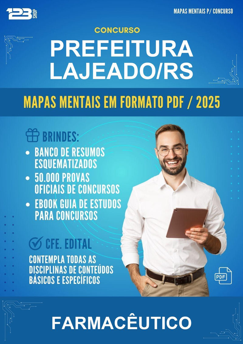 Mapas Mentais para o Concurso Prefeitura Lajeado/RS para Farmacêutico