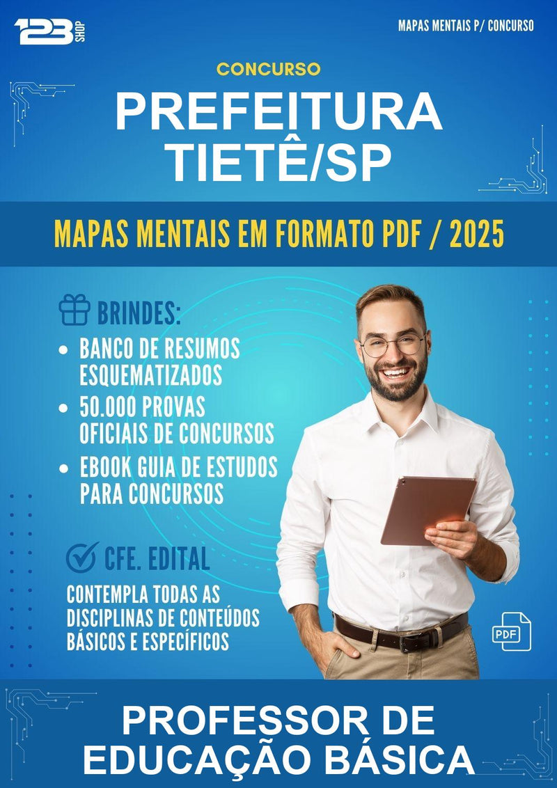 Mapas Mentais para o Concurso Prefeitura Tietê/SP para Professor de Educação Básica