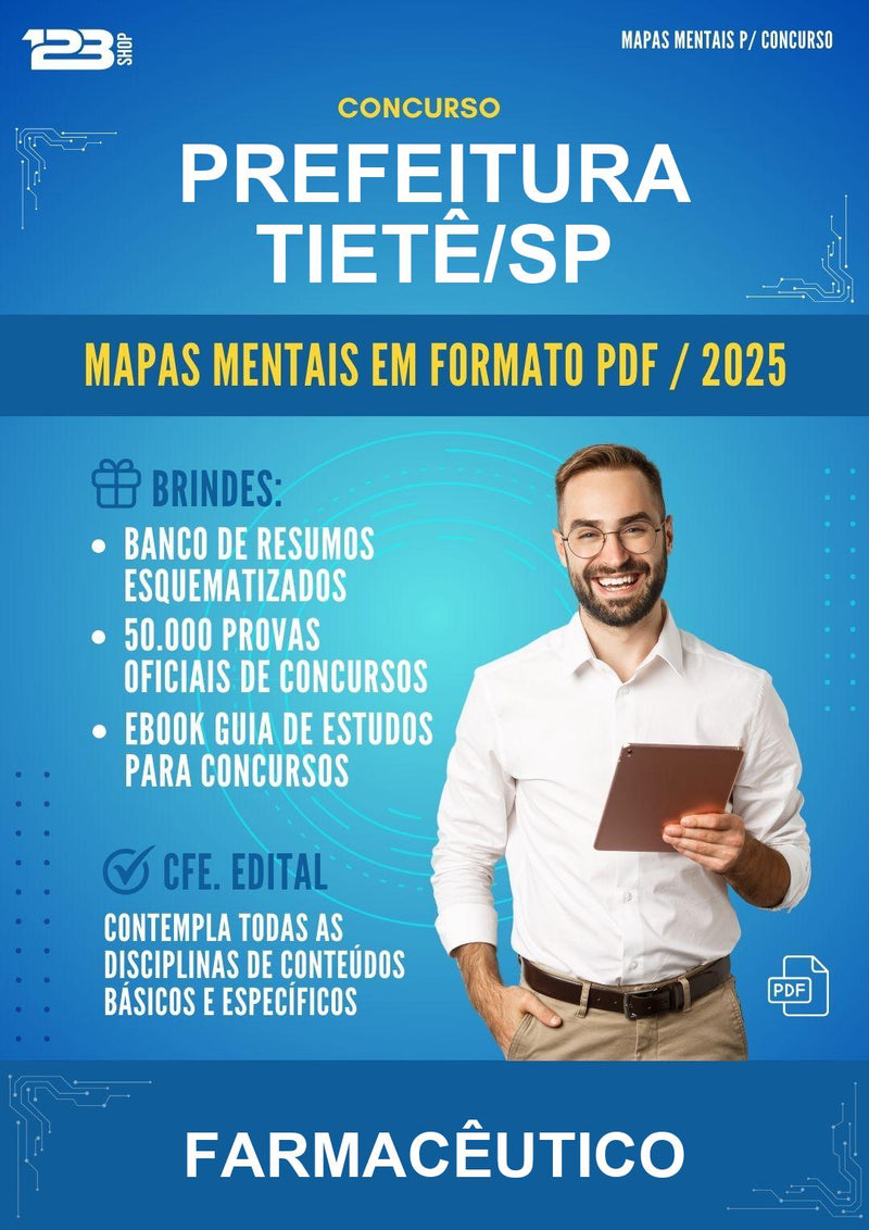 Mapas Mentais para o Concurso Prefeitura Tietê/SP para Farmacêutico