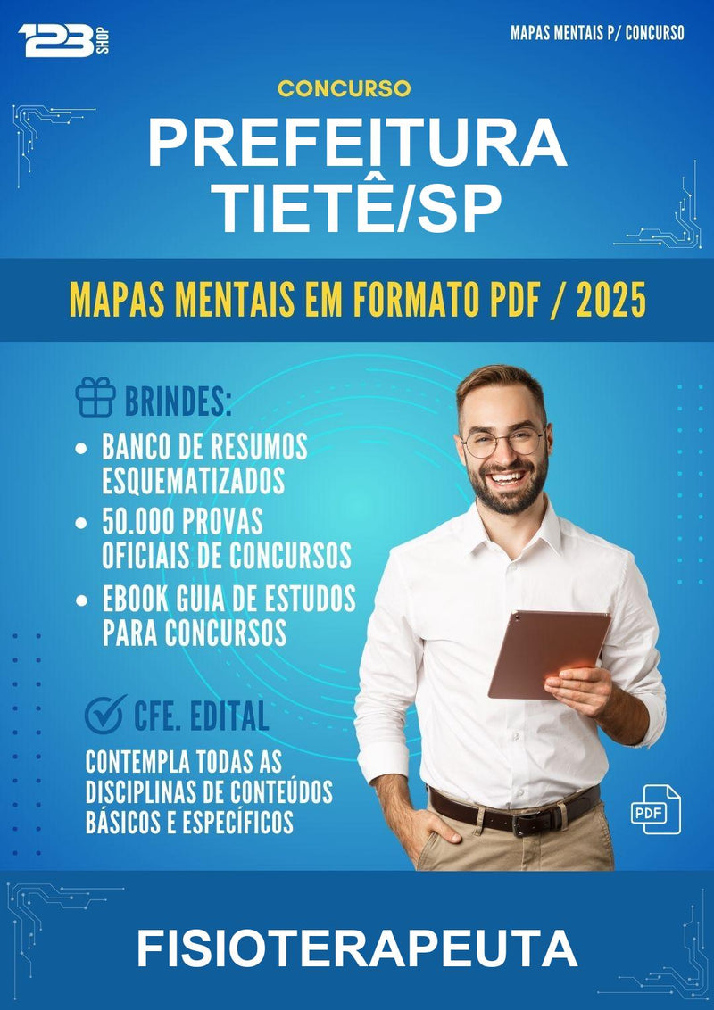 Mapas Mentais para o Concurso Prefeitura Tietê/SP para Fisioterapeuta