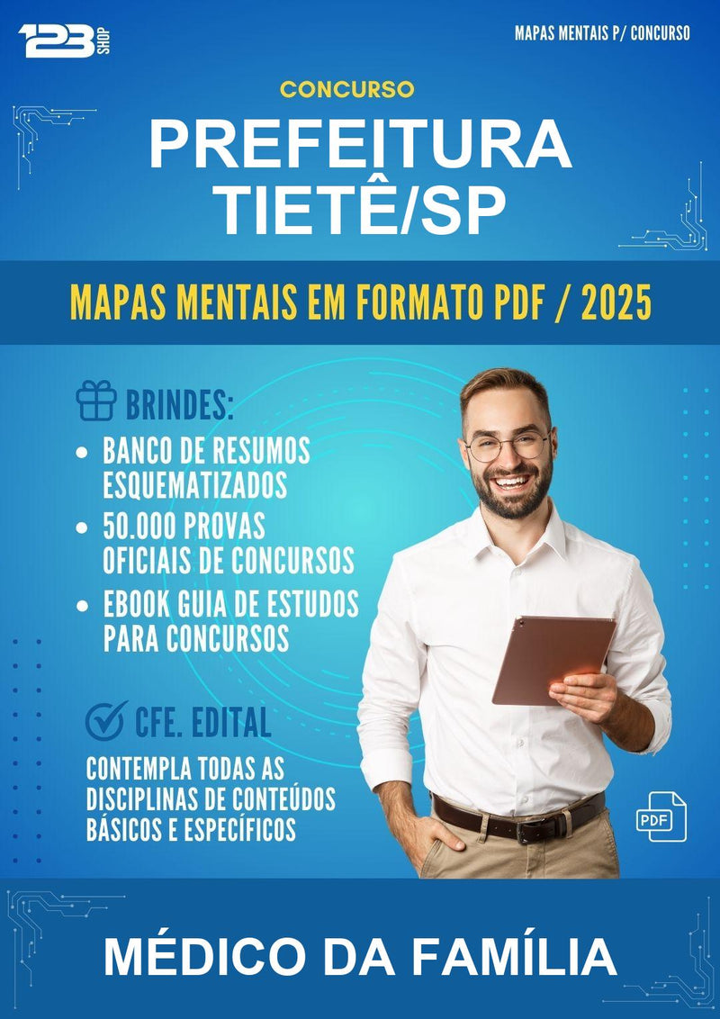 Mapas Mentais para o Concurso Prefeitura Tietê/SP para Médico da Família