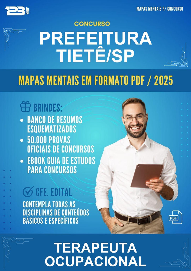 Mapas Mentais para o Concurso Prefeitura Tietê/SP para Terapeuta Ocupacional