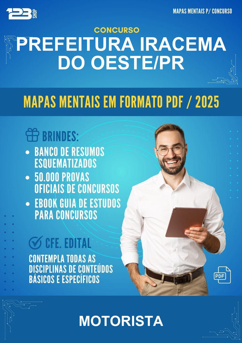 Mapas Mentais para o Concurso Prefeitura Iracema do Oeste/PR para Motorista