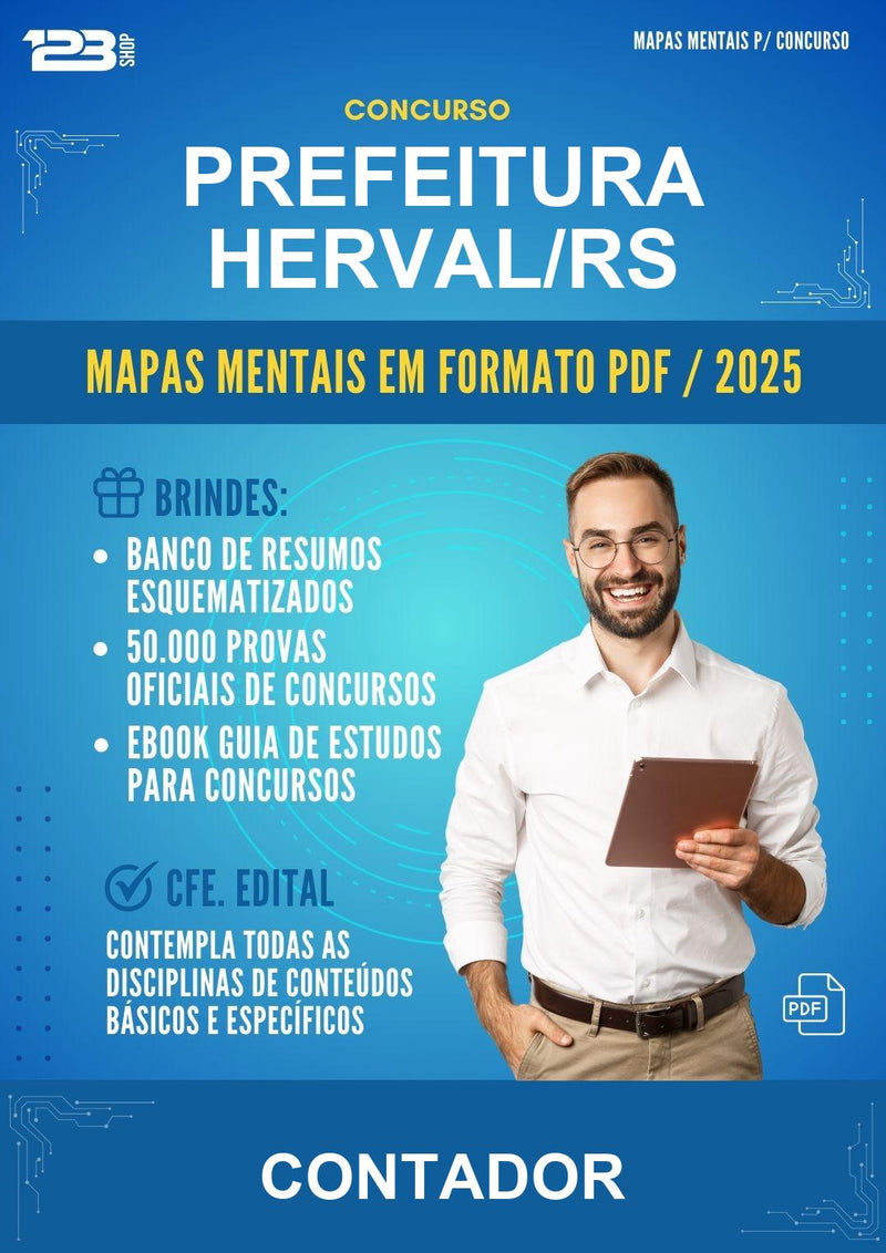 Mapas Mentais para o Concurso Prefeitura Herval/RS para Contador