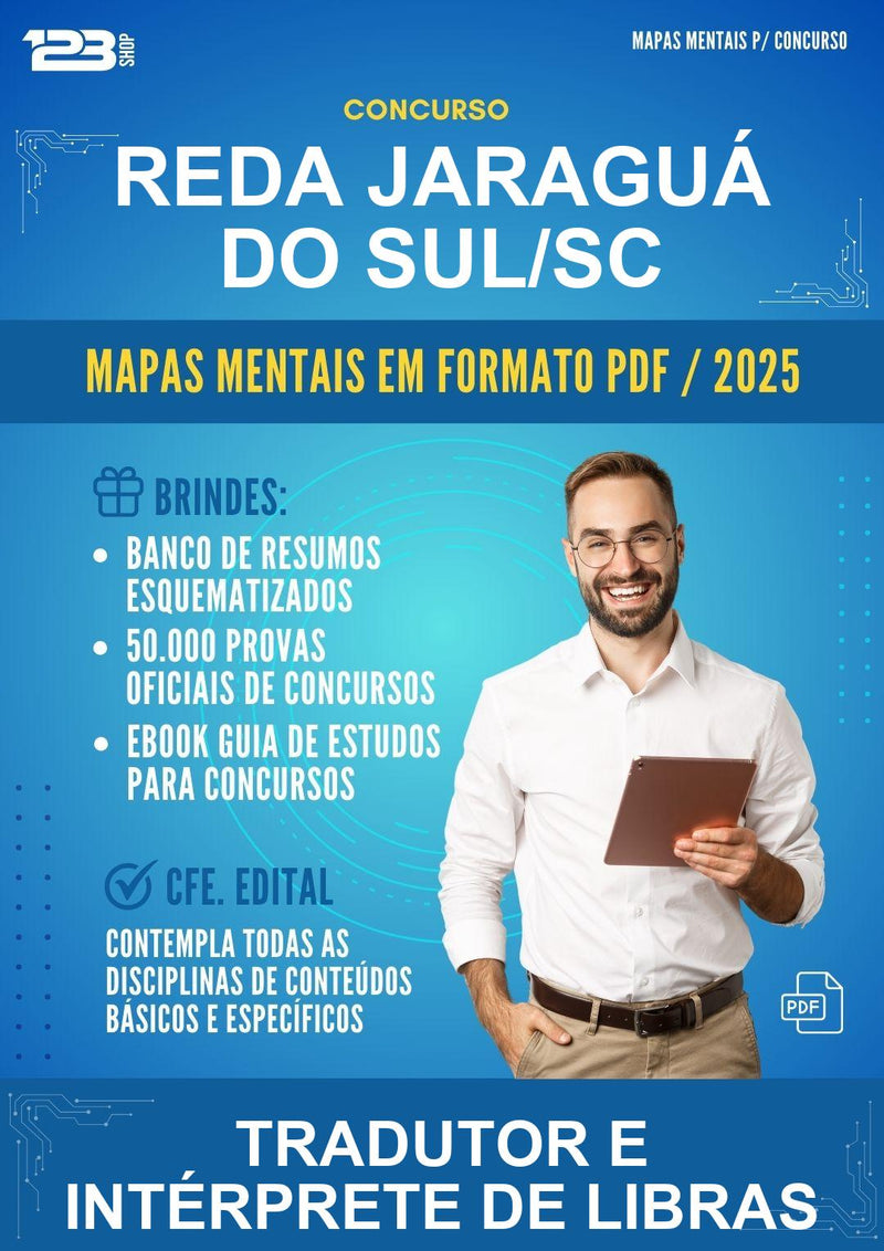 Mapas Mentais para o Concurso Reda Jaraguá do Sul/SC para Tradutor E Intérprete de Libras