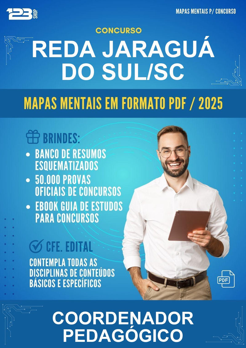 Mapas Mentais para o Concurso Reda Jaraguá do Sul/SC para Coordenador Pedagógico