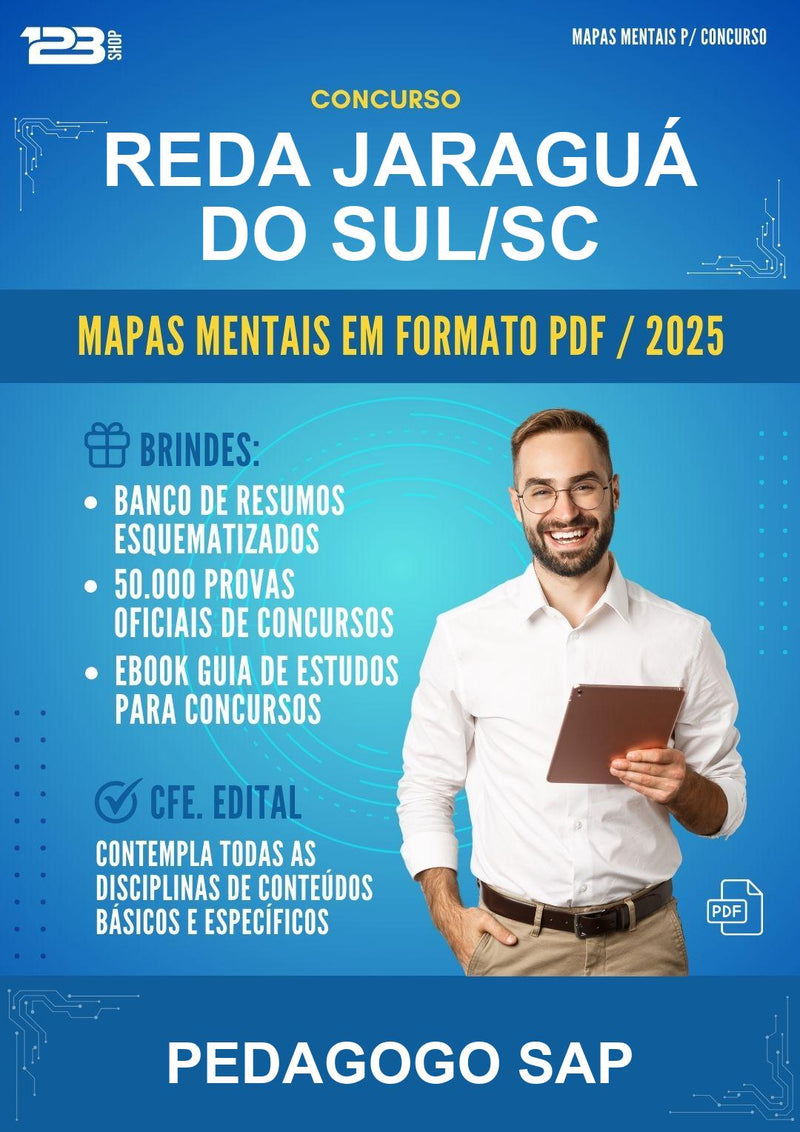 Mapas Mentais para o Concurso Reda Jaraguá do Sul/SC para Pedagogo Sap