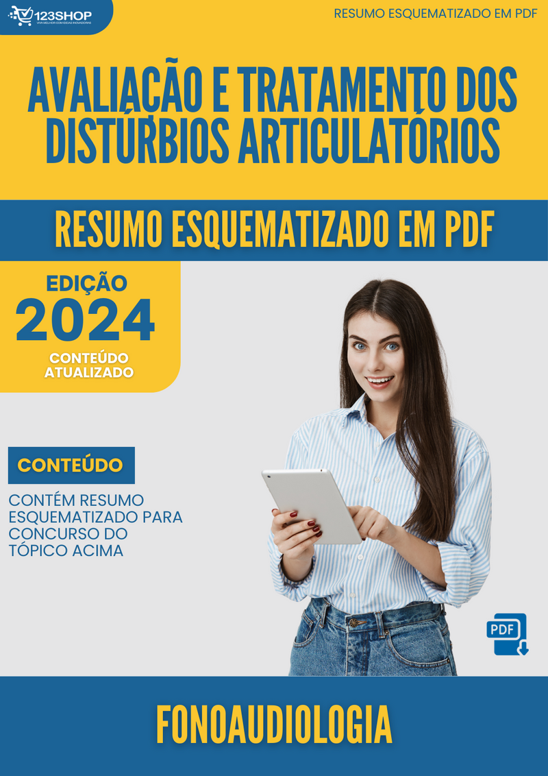 Resumo Esquematizado de Fonoaudiologia Sobre Avaliação E Tratamento Dos Distúrbios Articulatórios para Concursos | loja123shop