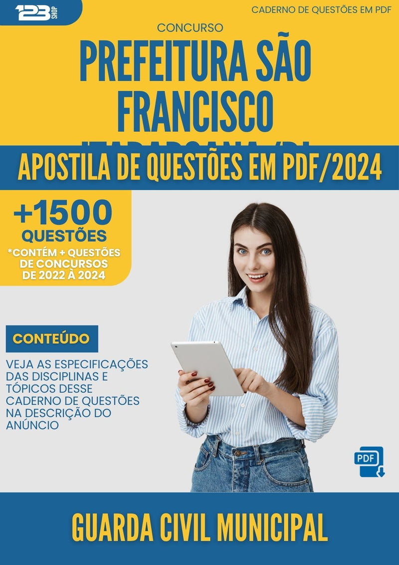 Apostila de Questões para Concurso Guarda Civil Municipal Prefeitura São Francisco Itabapoana RJ 2024 - Mais de 1.500 Questões