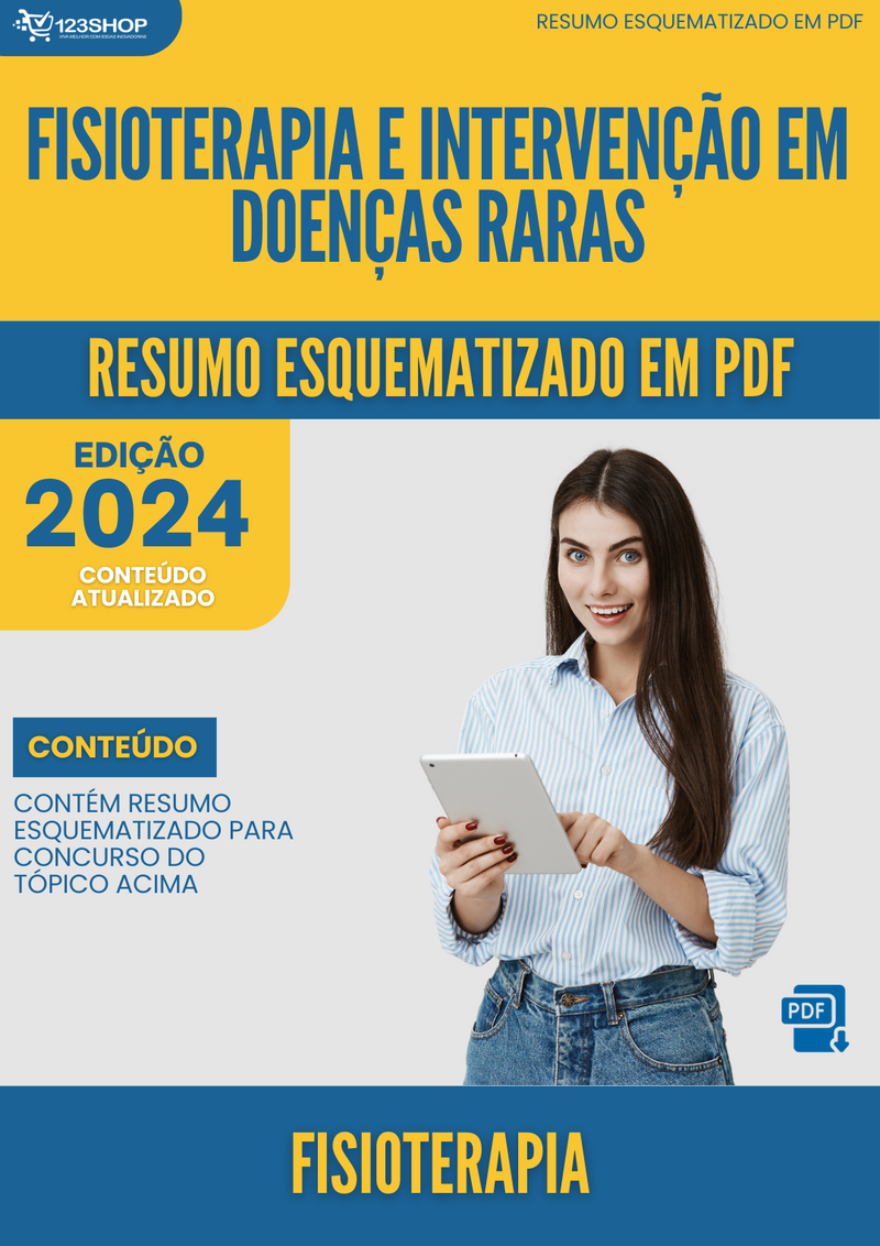 Resumo Esquematizado de Fisioterapia Sobre Fisioterapia E Intervenção Em Doenças Raras para Concursos | loja123shop