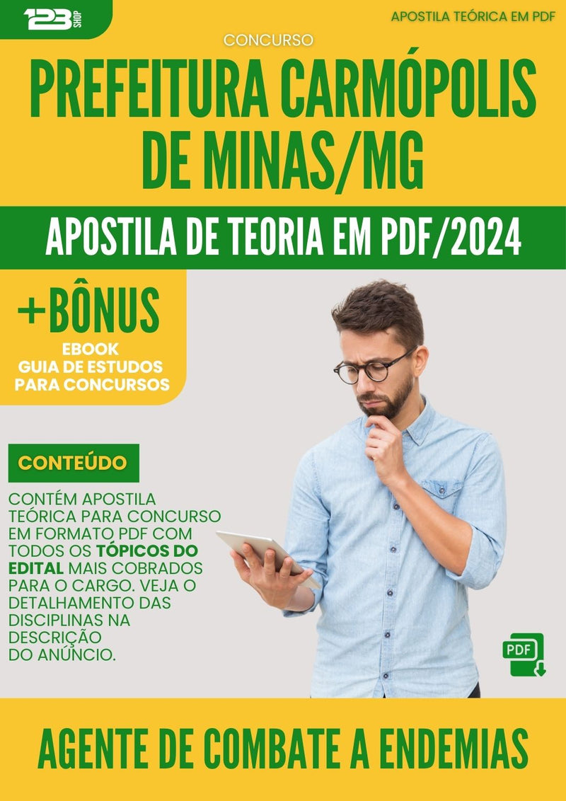 Apostila Teórica para Concurso Agente Combate Endemias Carmópolis Minas MG 2024