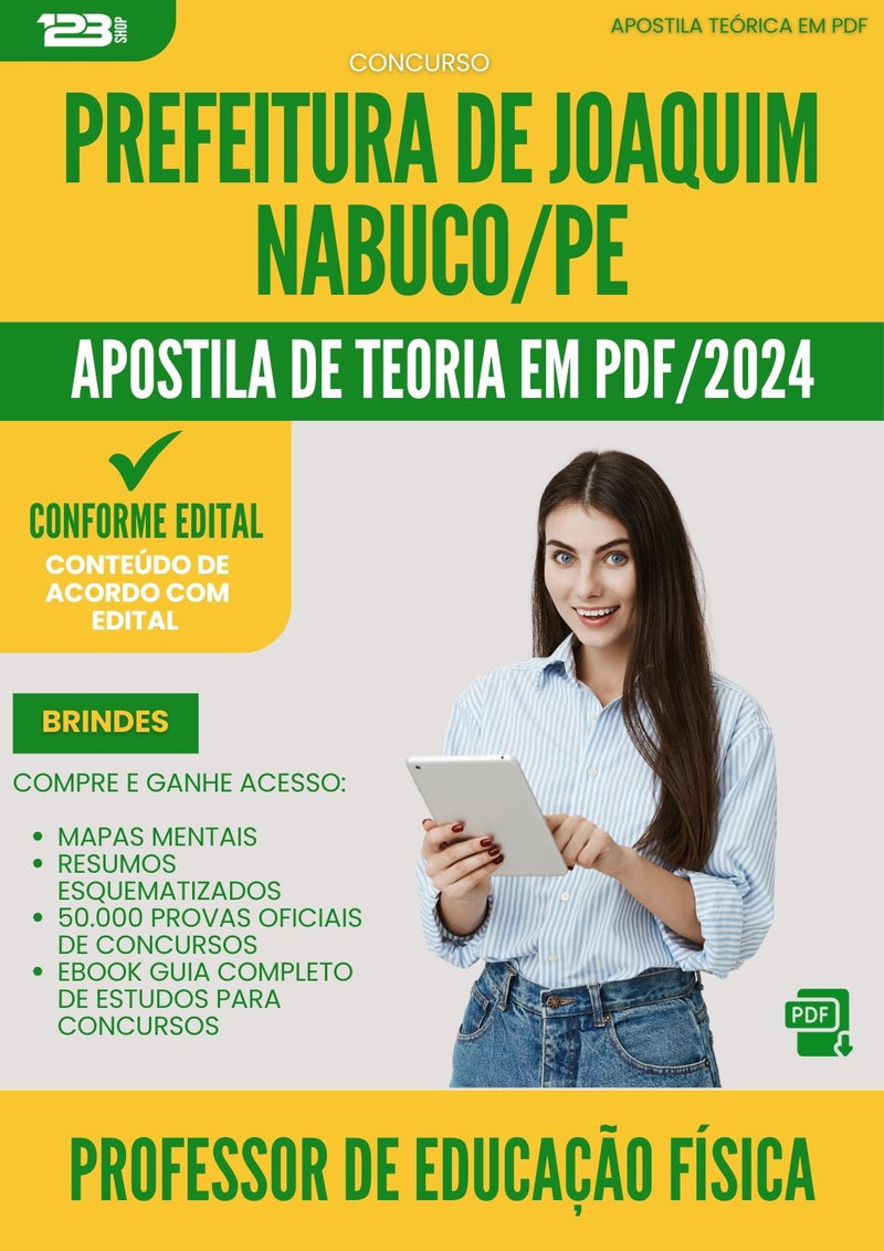 Apostila Teórica para Concurso Professor De Educacao Fisica da Prefeitura Joaquim Nabuco Pe 2024 - Conteúdo de Acordo com Edital