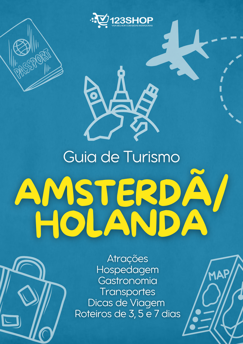 Guia de Turismo de Amsterdã/Holanda | loja123shop