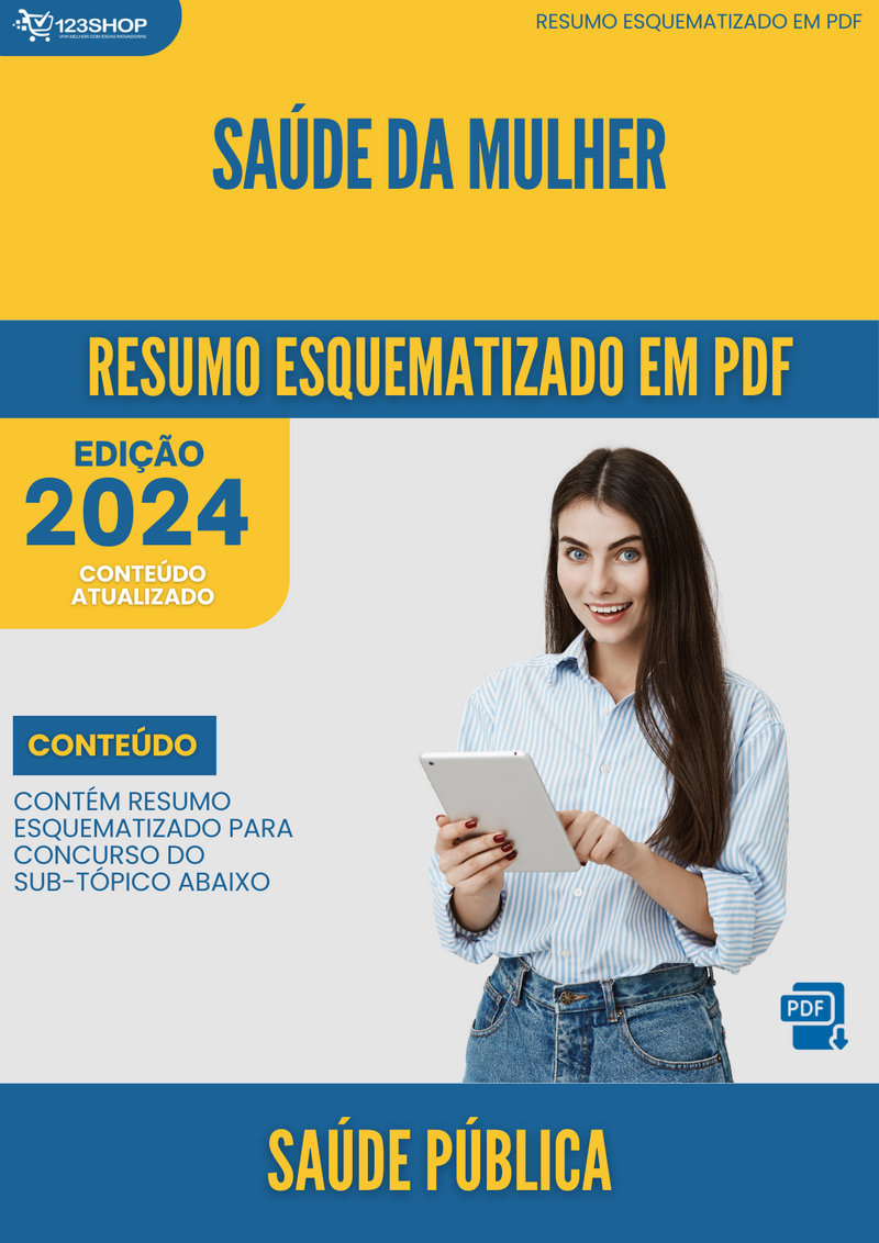 Resumo Esquematizado de Saúde Pública Sobre Saúde Da Mulher para Concursos | loja123shop
