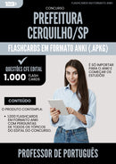 Flashcards para Concurso Professor De Portugues da Prefeitura Cerquilho Sp 2024 - 1.000 Flashcards de Acordo com Edital