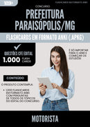 Flashcards para Concurso Motorista da Prefeitura Paraisopolis Mg 2024 - 1.000 Flashcards de Acordo com Edital