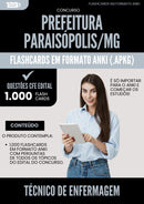 Flashcards para Concurso Tecnico De Enfermagem da Prefeitura Paraisopolis Mg 2024 - 1.000 Flashcards de Acordo com Edital