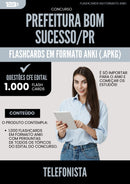 Flashcards para Concurso Telefonista da Prefeitura Bom Sucesso Pr 2024 - 1.000 Flashcards de Acordo com Edital
