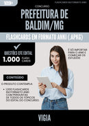 Flashcards para Concurso Vigia da Prefeitura Baldim Mg 2025 - 1.000 Flashcards de Acordo com Edital