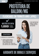 Flashcards para Concurso Ajudante De Obras E Servicos da Prefeitura Baldim Mg 2025 - 1.000 Flashcards de Acordo com Edital