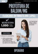 Flashcards para Concurso Operario da Prefeitura Baldim Mg 2025 - 1.000 Flashcards de Acordo com Edital