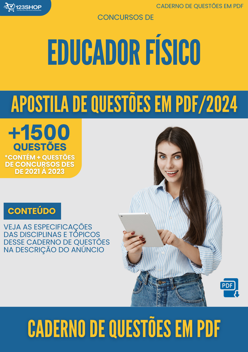 Caderno de Questões de Concursos de Educador Físico | loja123shop