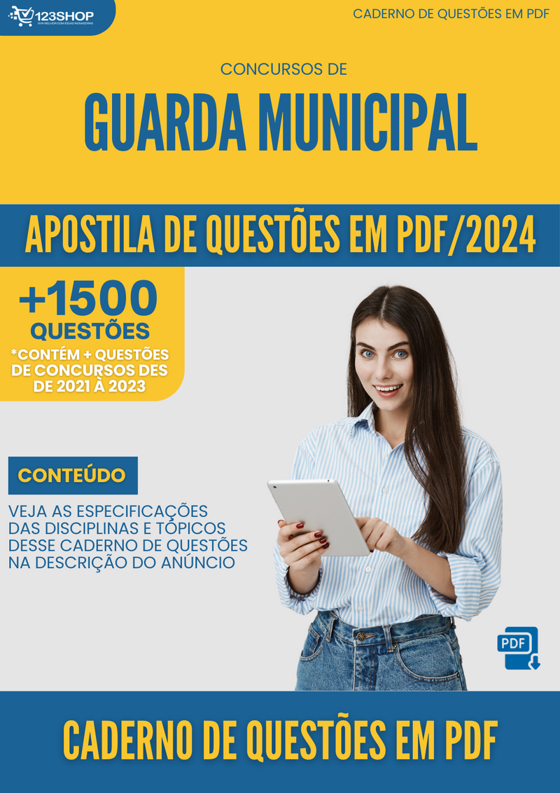 Caderno de Questões de Concursos de Guarda Municipal | loja123shop