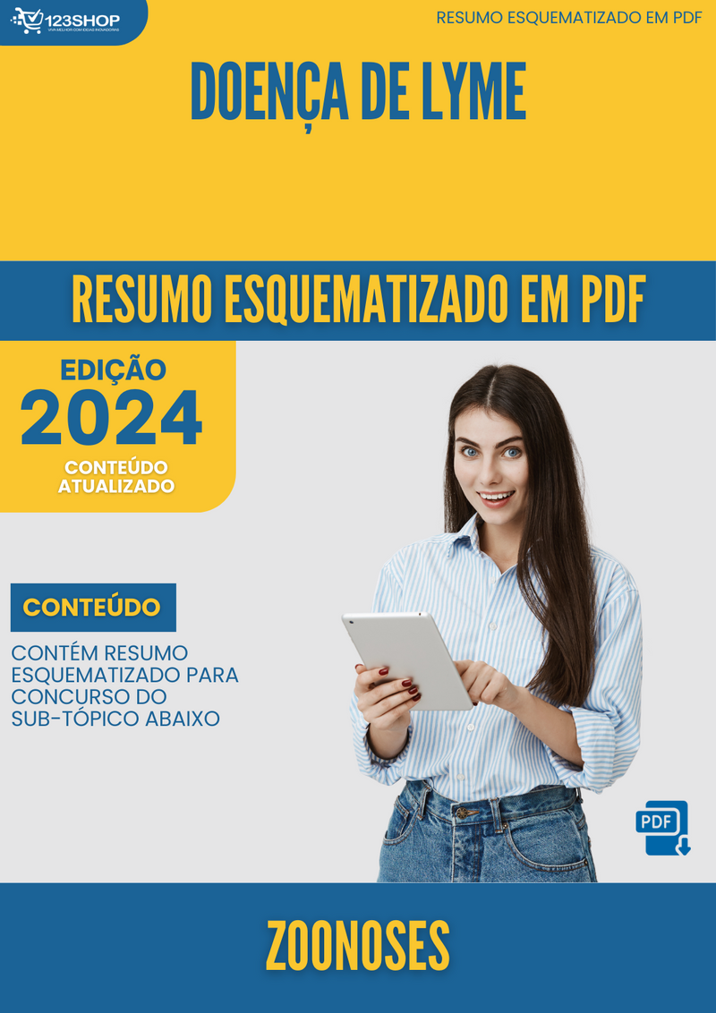Resumo Esquematizado de Zoonoses Sobre Doença De Lyme para Concursos | loja123shop