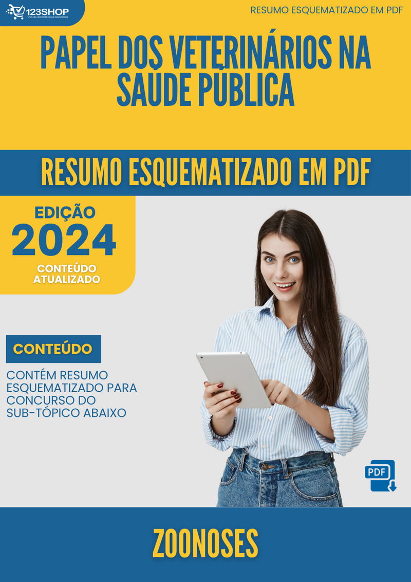 Resumo Esquematizado de Zoonoses Sobre Papel Dos Veterinários Na Saúde Pública para Concursos | loja123shop