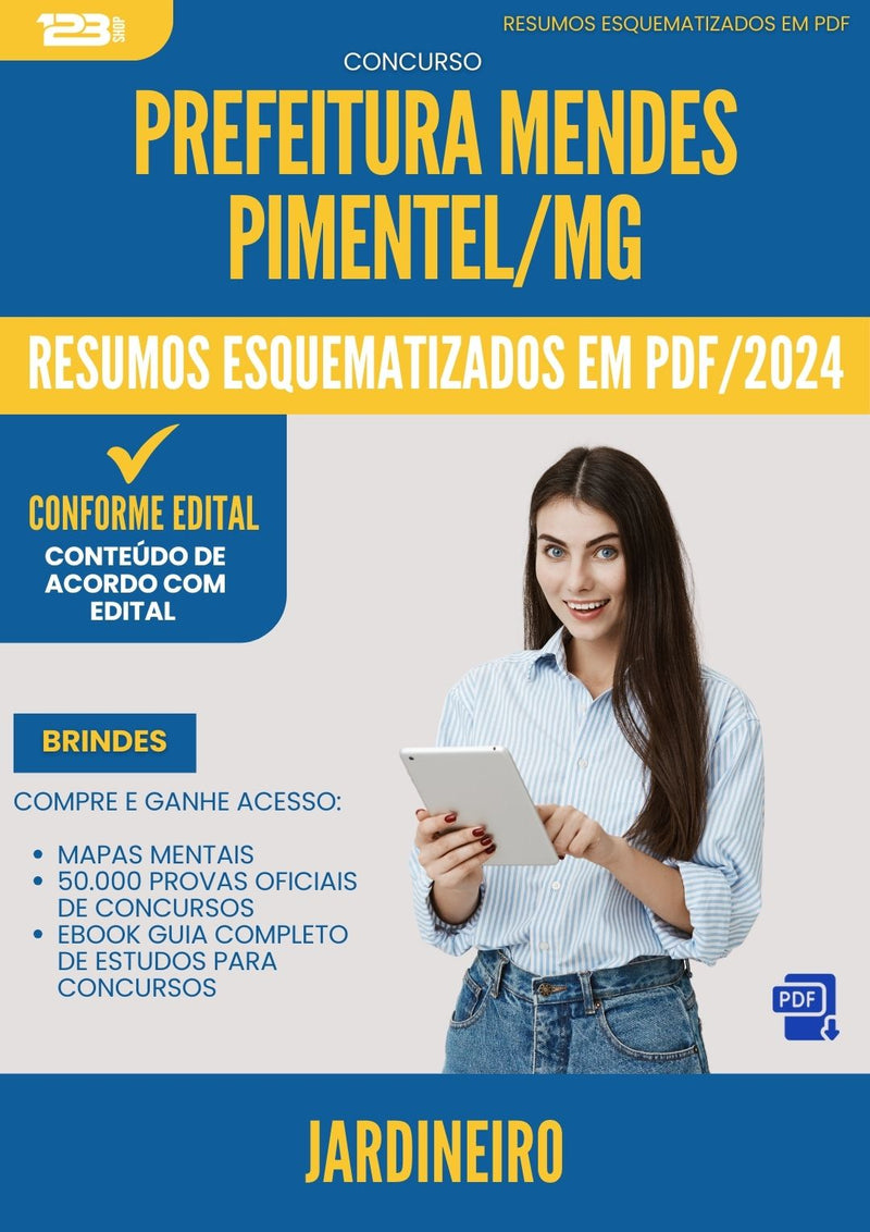 Resumos Esquematizados para Concurso Jardineiro da Prefeitura Mendes Pimentel Mg 2025 - Conteúdo de Acordo com Edital