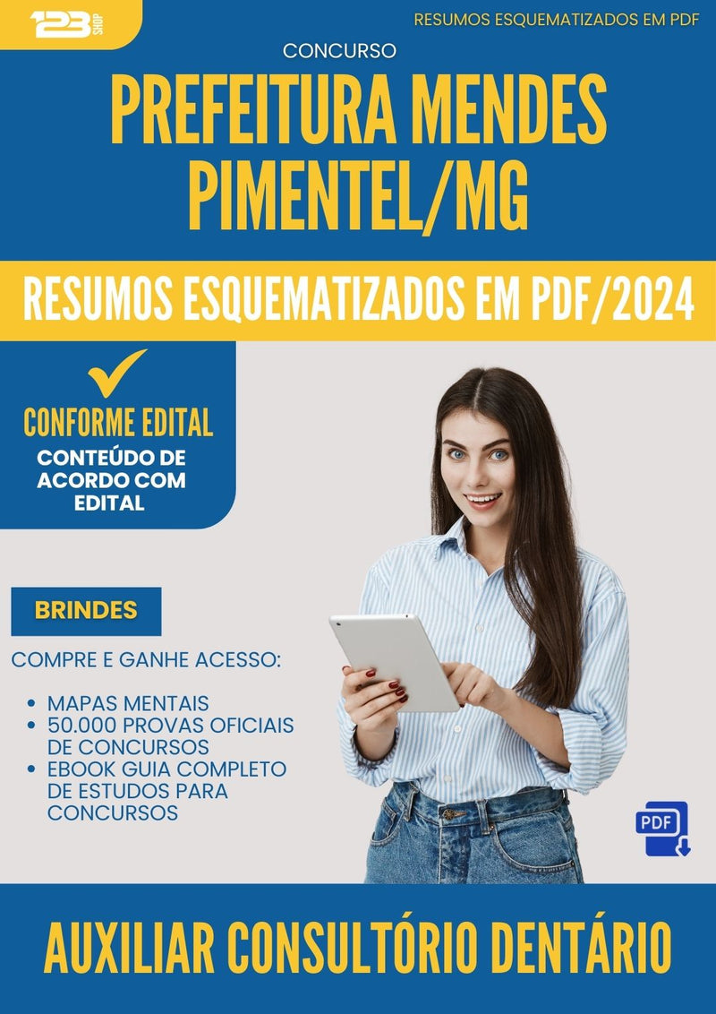 Resumos Esquematizados para Concurso Auxiliar Consultorio Dentario da Prefeitura Mendes Pimentel Mg 2025 - Conteúdo de Acordo com Edital