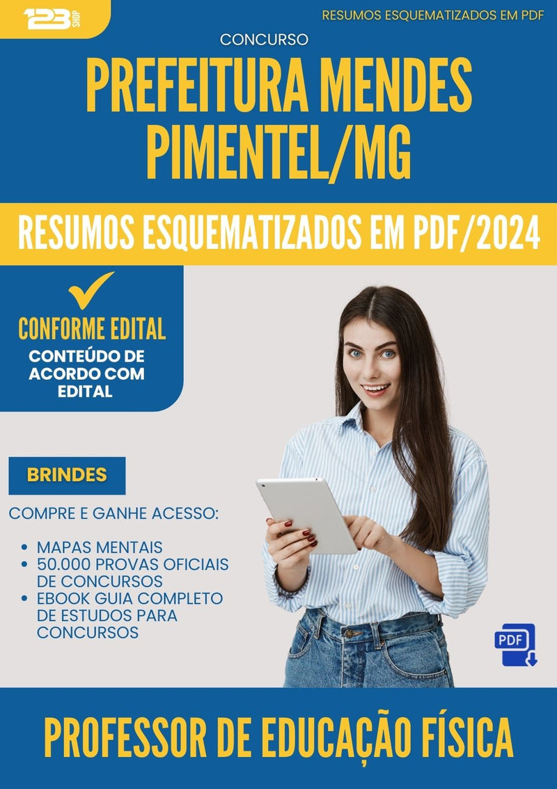 Resumos Esquematizados para Concurso Professor De Educacao Fisica da Prefeitura Mendes Pimentel Mg 2025 - Conteúdo de Acordo com Edital