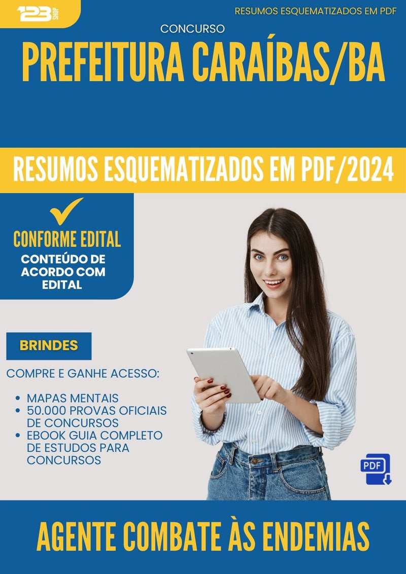 Resumos Esquematizados para Concurso Agente Combate As Endemias da Prefeitura Caraibas Ba 2024 - Conteúdo de Acordo com Edital