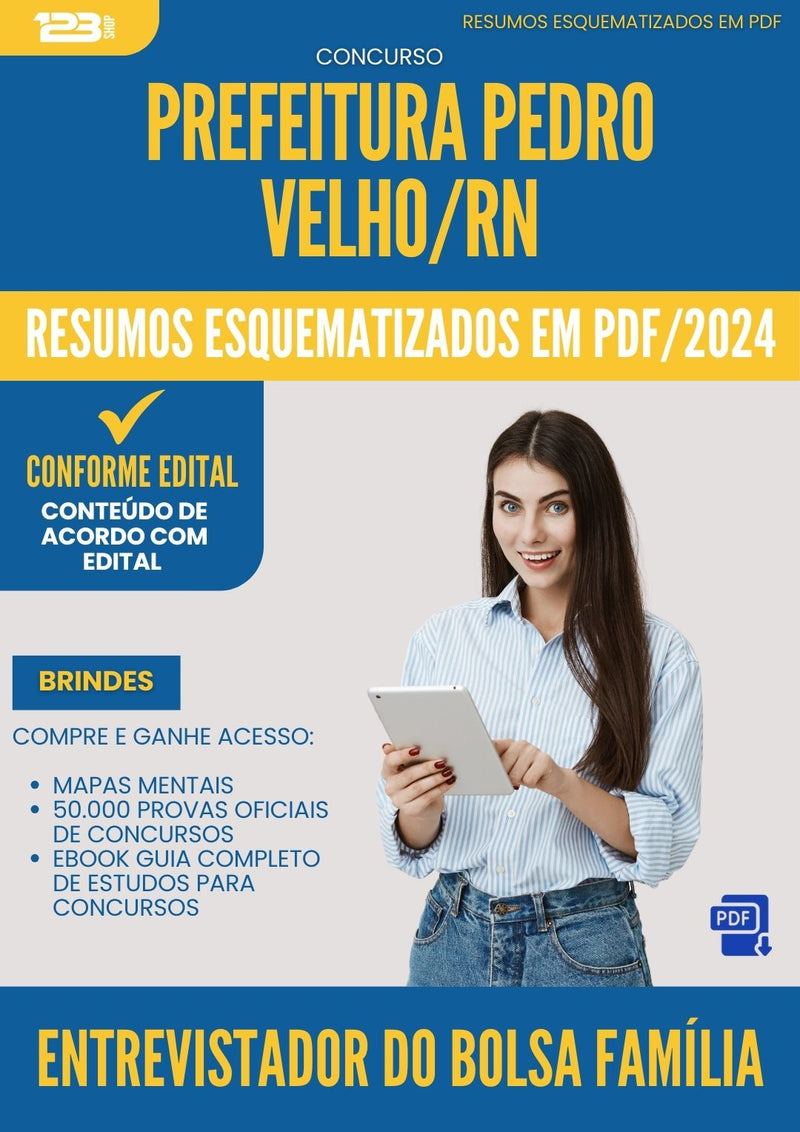 Resumos Esquematizados para Concurso Entrevistador Do Bolsa Familia da Prefeitura Pedro Velho Rn 2024 - Conteúdo de Acordo com Edital