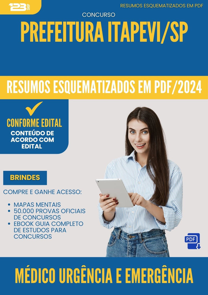 Resumos Esquematizados para Concurso Medico Urgencia E Emergencia da Prefeitura Itapevi Sp 2025 - Conteúdo de Acordo com Edital