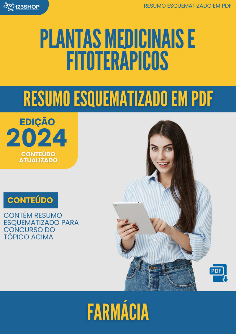 Resumo Esquematizado de Farmácia Sobre Plantas Medicinais E Fitoterápicos para Concursos | loja123shop