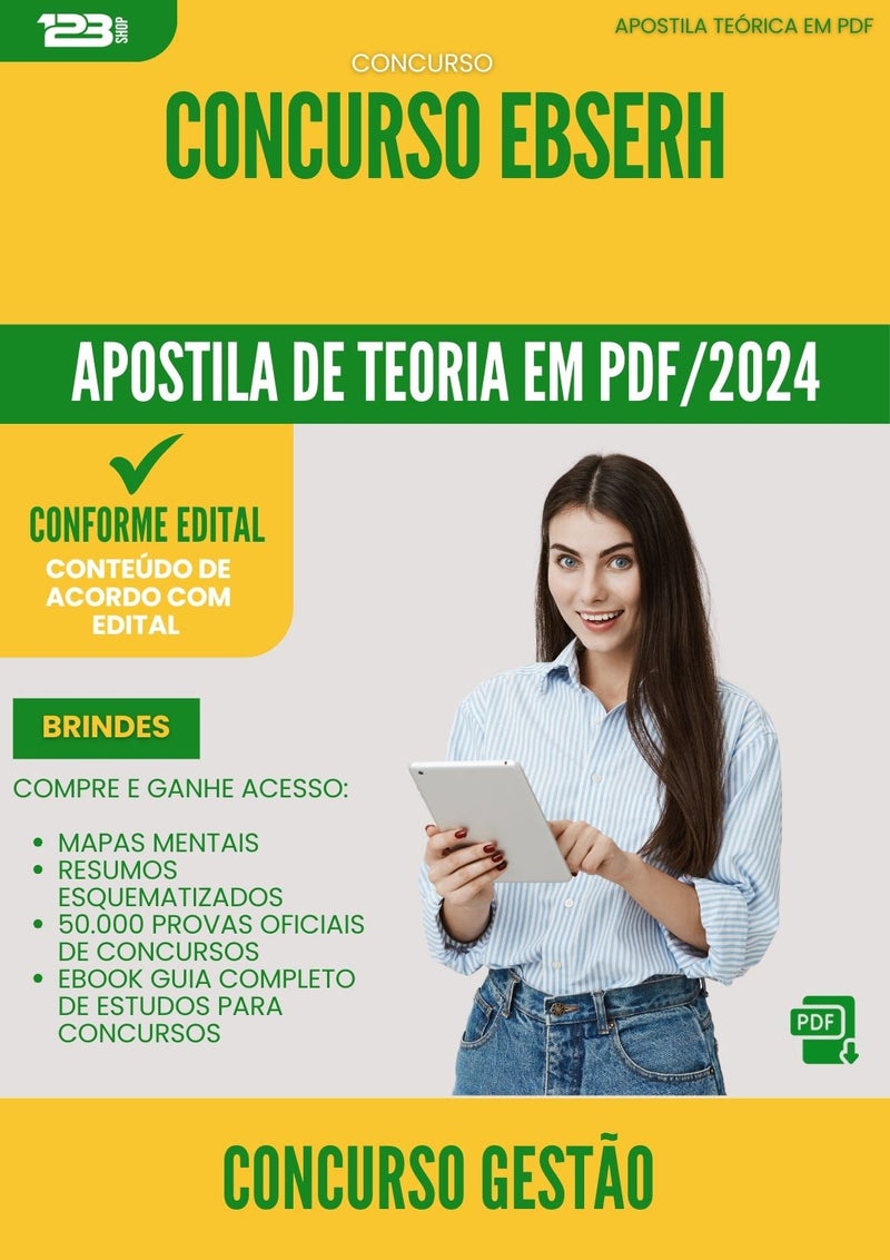 Apostila Teórica para Concurso Gestao Ebserh 2025 - Conteúdo de Acordo com Edital