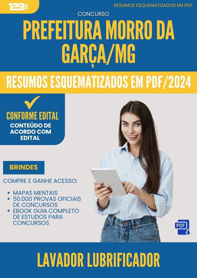 Resumos Esquematizados para Concurso Lavador Lubrificador Morro Da da Prefeitura Garca Mg 2025 - Conteúdo de Acordo com Edital