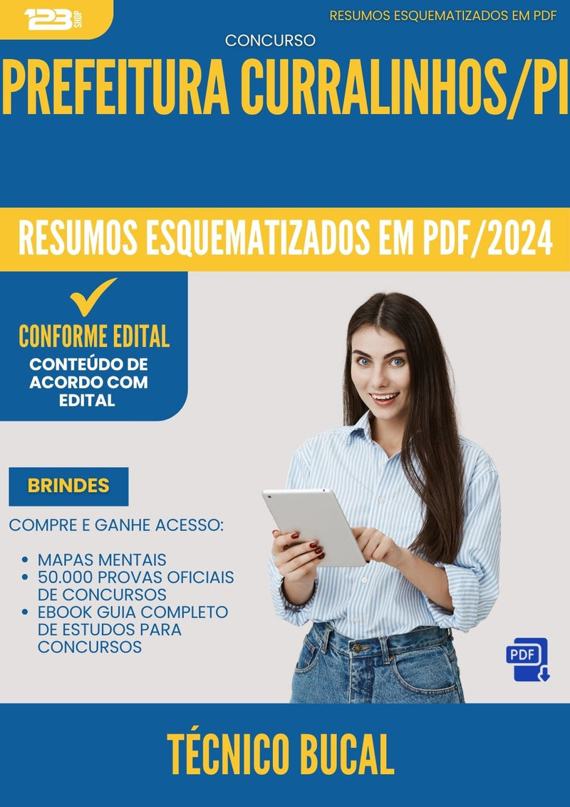 Resumos Esquematizados para Concurso Tecnico Bucal da Prefeitura Curralinhos Pi 2025 - Conteúdo de Acordo com Edital