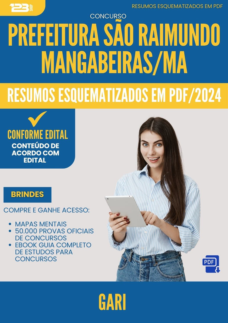Resumos Esquematizados para Concurso Gari Sao Raimundo Mangabeiras Ma 2025 - Conteúdo de Acordo com Edital