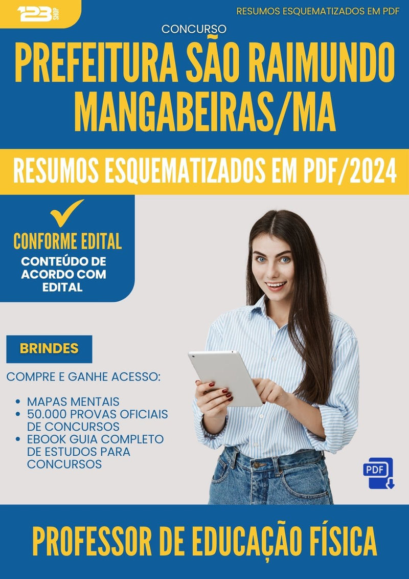 Resumos Esquematizados para Concurso Professor Educacao Fisica Sao Raimundo Mangabeiras 2025 - Conteúdo de Acordo com Edital