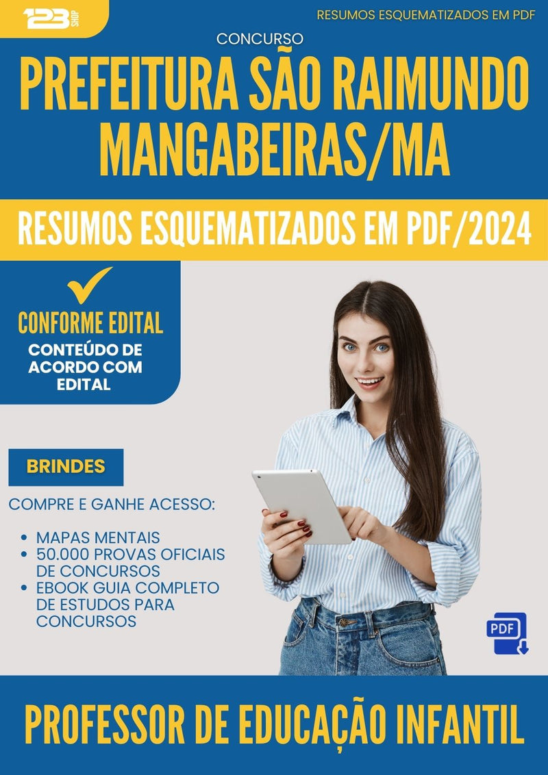 Resumos Esquematizados para Concurso Professor Educacao Infantil Sao Raimundo Mangabeiras 2025 - Conteúdo de Acordo com Edital