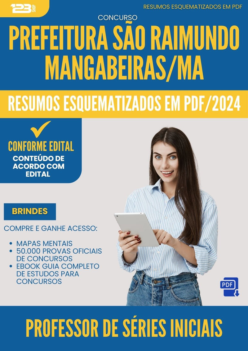 Resumos Esquematizados para Concurso Professor Series Iniciais Sao Raimundo Mangabeiras 2025 - Conteúdo de Acordo com Edital